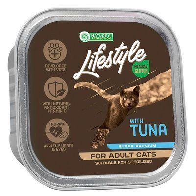 Вологий корм для дорослих стерилізованих котів з тунцем Nature's Protection Lifestyle adult (suitable for sterilized) with Tuna 85 г KIKLS46084 фото