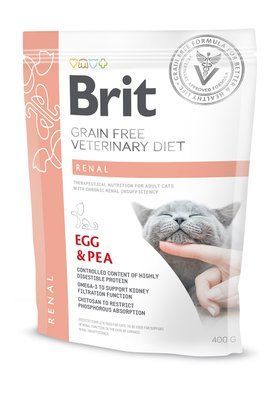 Сухой корм Brit GF VetDiet Cat Renal для кошек при заболеваниях почек с яйцом и горохом 400 г 1111152748 фото