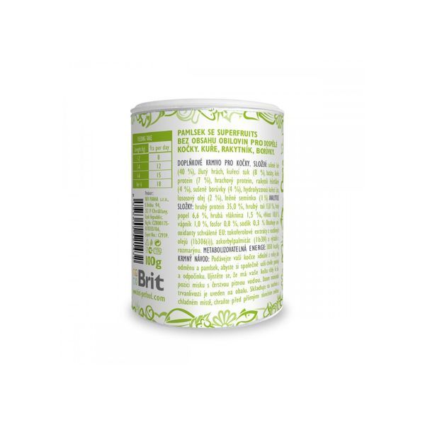 Лакомство Brit Care Superfruits Chicken для кошек с облепихой курицей и черникой 100 г 1111176209 фото