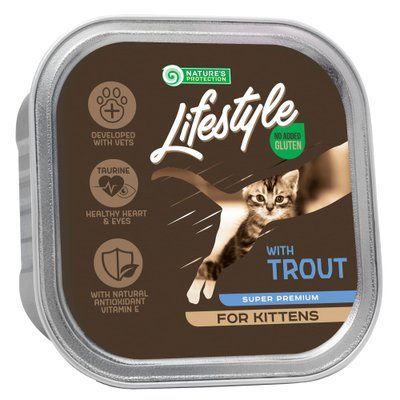 Вологий корм для кошенят з фореллю Nature's Protection Lifestyle Kitten with Trout 85 г KIKLS45713 фото