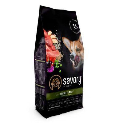 Сухой корм Savory All Breed для стерилизованных собак всех пород, со свежей индейкой, 1 кг 1111171566 фото