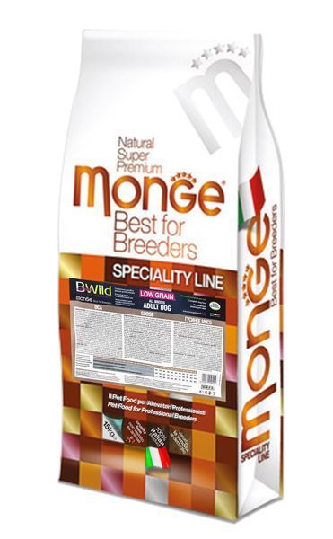 Низкозерновой сухой корм Monge Dog Bwild Low Grain для собак всех пород на основе мяса гуся 2,5 кг 70012102 фото