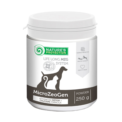 Кормова добавка для собак та котів з кальцієм Nature's Protection MicroZeoGen 250г CAN63290 фото