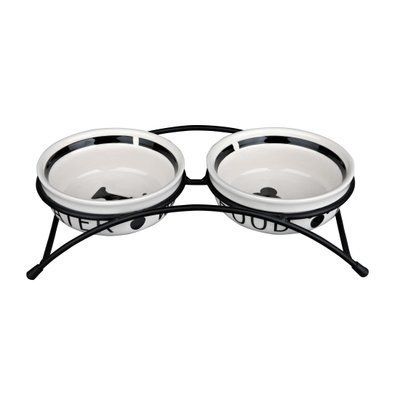 Миски Trixie Eat on Feet для собак, на металевій підставці, керамічні, 13 см, 2х250 мл 1111136775 фото