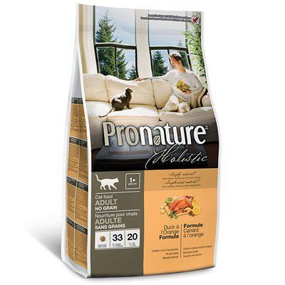 Сухий корм без злаків для котів (качка, апельсини) Pronature Holistic Adult Duck & Orange 340 г ПРХКВУА340 фото