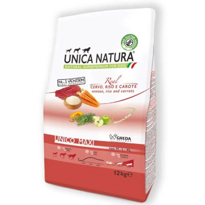 Сухой корм Gheda Unica Natura Unico Maxi для собак крупных пород с олениной, рисом и морковью 12 кг GDA00452 фото