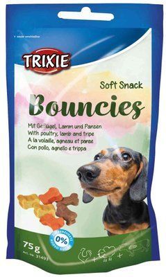 Вітамінізовані ласощі Trixie Bouncies для собак, з ягням та шлунком, 75 г 1111124096 фото