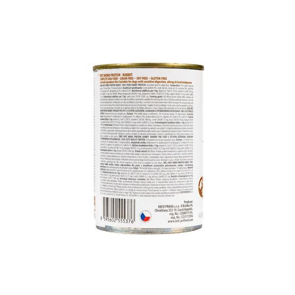 Корм влажный Brit Mono Protein Rabbit для собак с кроликом 400 г 1111151071 фото