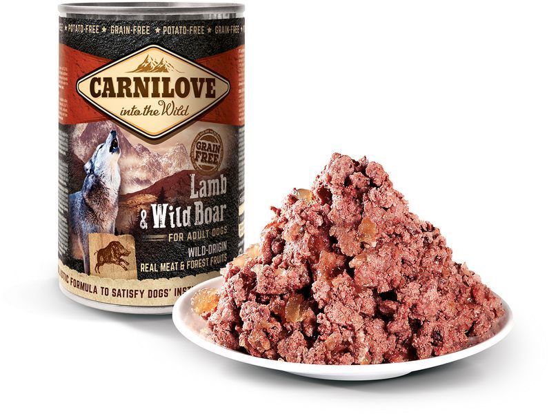 Влажный корм для собак Carnilove Lamb & Wild Boar, ягненок и кабан 400 г 1111150030 фото