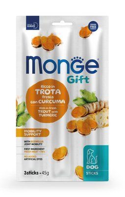 Смаколики для собак Monge Gift Dog Mobility support форель з босвелією 45 гр 70085403 фото