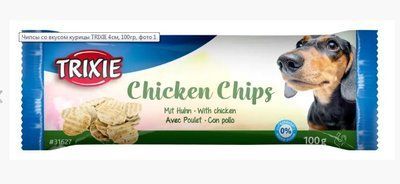 Ласощі Trixie Chicken Chips для собак, зі смаком курки, d 4 см, 100 г 1111170309 фото