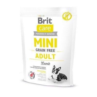 Корм сухой Brit Care Grain Free Mini Adult Lamb для взрослых собак миниатюрных пород с ягненком 400 г 1111148813 фото