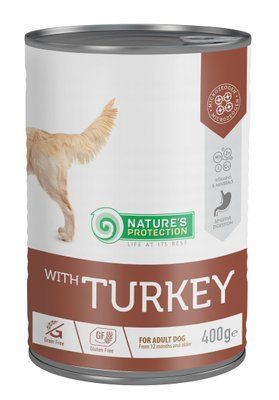 Вологий корм для дорослих собак з індичкою Nature's Protection Nature&rsquo;s Protection with Turkey 400г KIK45601 фото