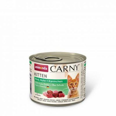 Влажный корм Animonda Carny для котят, с говядиной, курицей и кроликом, 200 г 1111171482 фото