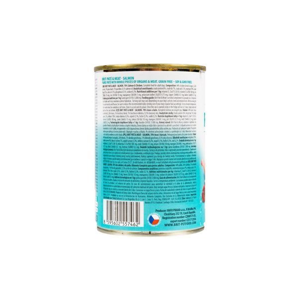Корм вологий Brit Care Pate and Meat для дорослих собак з лососем 400 г 1111151334 фото