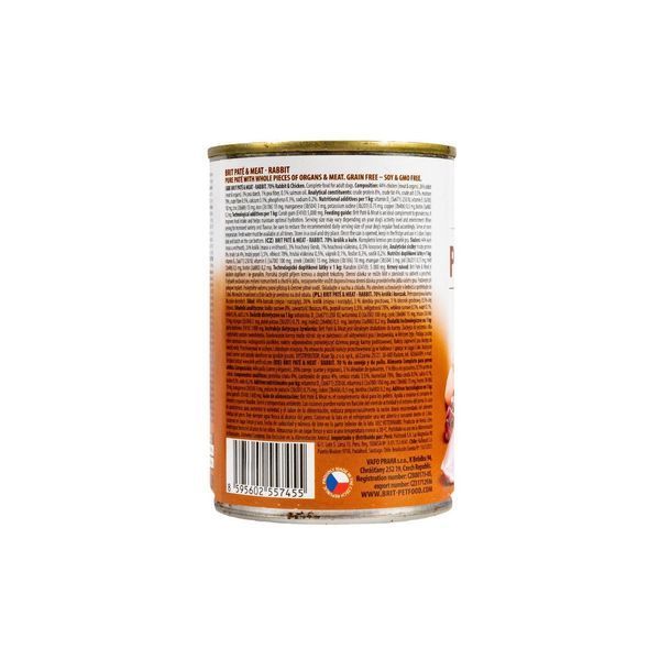 Корм вологий Brit Care Pate and Meat для дорослих собак з кроликом 400 г 1111151339 фото