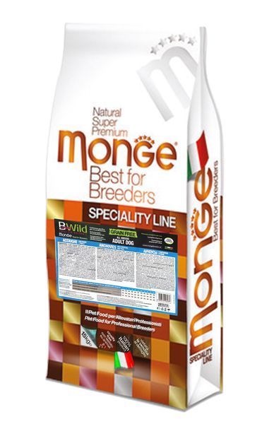 Беззерновой сухой корм Monge Dog Bwild Grain Free для взрослых собак всех пород с анчоусом 2,5 кг 70004701 фото