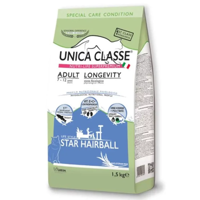 Сухой корм Gheda Unica Classe Adult Longevity Dry для котов пожилого возраста с форелью 1,5 кг GDA00718 фото