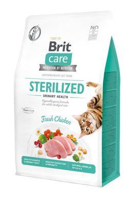 Сухой корм Brit Care Cat GF Sterilized Urinary Health для стерилизованных кошек, с курицей, 400 г 1111162356 фото