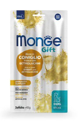 Смаколики для собак Monge Gift Dog Immunity support кролик з нуклеотидами 45 гр 70085397 фото