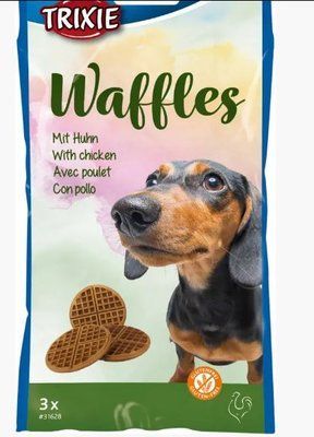 Ласощі Trixie Waffles для собак, з куркою 7 см, 3 шт, 100 г 1111170310 фото