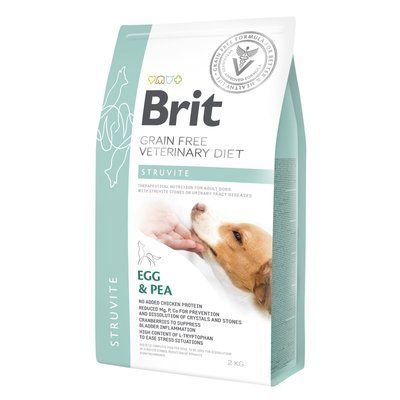 Сухой корм Brit GF VetDiet Dog Struvite для собак, при мочекаменной болезни, с яйцом, индейкой, горохом и гречкой, 2 кг 1111151942 фото