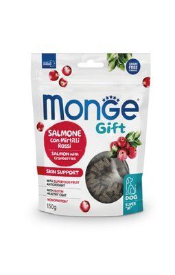 Смаколики для собак Monge Gift Dog Skin support лосось з журавлиною 150 гр 70085731 фото