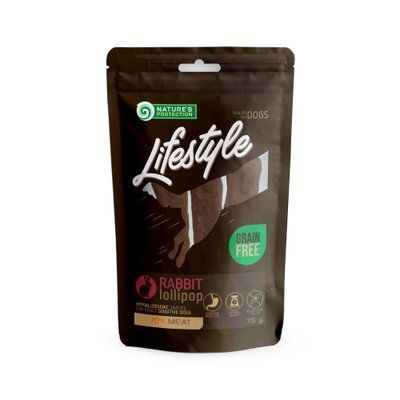 Лакомство для собак палочки с мясом кролика Nature's Protection Lifestyle Snack For Dogs Rabbit Lollipop 75г SNK46130 фото