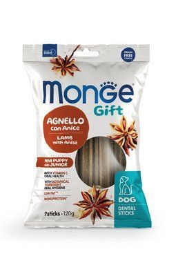 Смаколики для собак Monge Gift Dog Puppy and Junior Mini ягня з анісом 120 гр 70085571 фото
