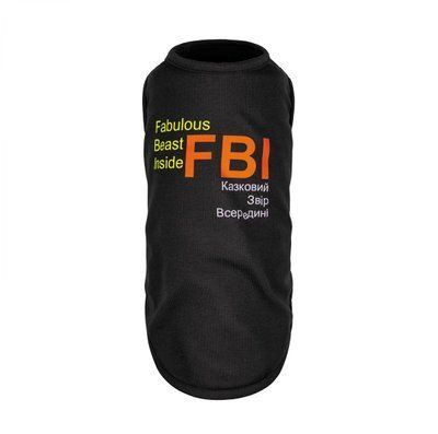 Борцовка Pet Fashion FBI для собак, размер M2, черная 1111162845 фото