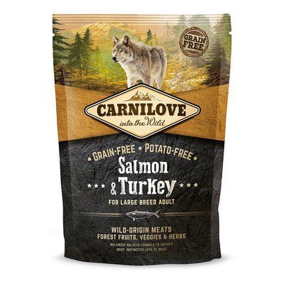 Сухий корм для дорослих собак великих порід Carnilove Salmon & Turkey, лосось та індичка, 1,5 кг 1111145082 фото