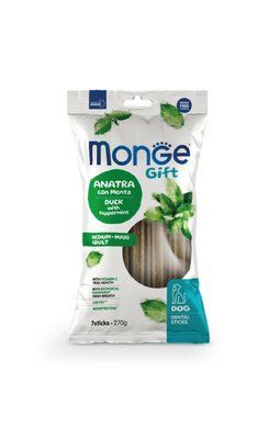 Смаколики для собак Monge Gift Dog Medium & Maxi качка з м'ятою 270 гр 70085588 фото