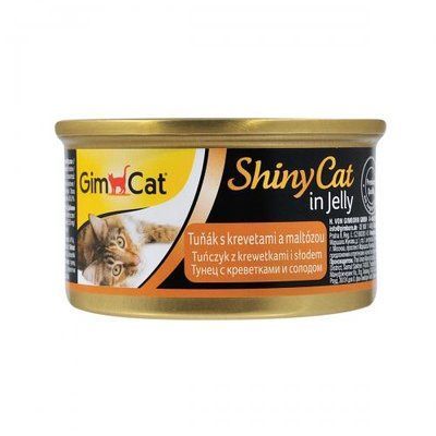 Влажный корм для кошек Gimborn GimCat Shiny Cat тунец, креветки и солод, 70 г 1111148265 фото