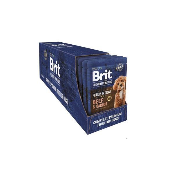 Корм влажный Brit Premium Fillets in Gravy Beef and Carrot для собак малых пород филе в соусе говядина и морковь 85 г 1111185861 фото