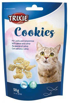 Ласощі Trixie Cookies для кішок, з лососем і котячою м'ятою, 50 г 1111151354 фото