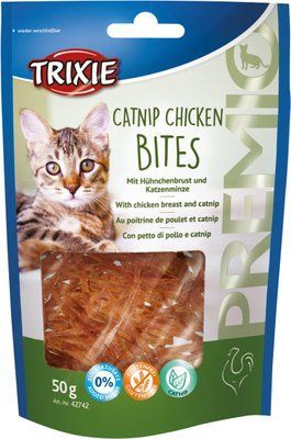 Ласощі Trixie Premio Catnip Chicken Bites для котів, з курячим філе та котячою м'ятою, 50 г 1111151352 фото