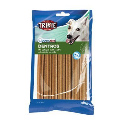 Лакомство Trixie Denta Fun Dentros для собак, домашняя птица, 180 г 1111134756 фото