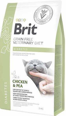 Сухой корм Brit GF VetDiets Cat Diabetes для кошек, при сахарном диабете, с курицей и горохом, 2 кг 1111152755 фото