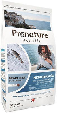 Сухий беззерновий корм для котів Pronature Holistic Mediterranea з лососем і в'яленими томатами 340 г ПРХКВМЕ340 фото