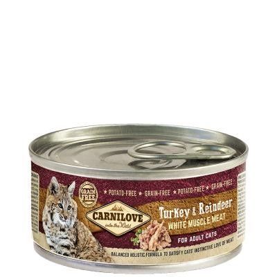 Влажный корм для кошек Carnilove Turkey & Reindeer, индейка и северный олень, 100 г 1111154394 фото
