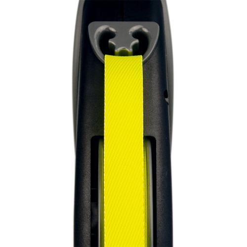 Поводок-рулетка Flexi Neon Giant для собак, с лентой, размер L 8 м / 50 кг (чёрная) 1111131992 фото