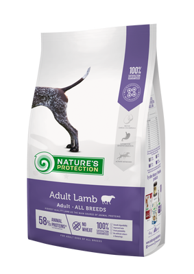 Сухий корм для дорослих собак всіх порід з ягнятиною Nature's Protection Adult Lamb All Breeds 4кг NPS45749 фото