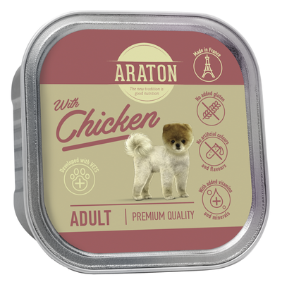 Влажный корм для взрослых собак с курицей ARATON Adult with chicken 150 г KIK45704 фото