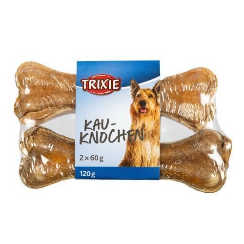 Косточка Trixie для чистки зубов собак, прессованная, с рубцом, 12 см, 60 г, 2 шт 1111118269 фото