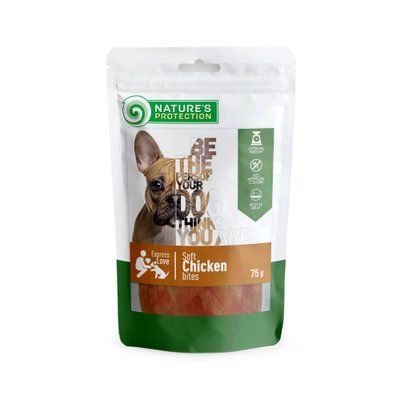 Ласощі для собак снеки з курки Nature's Protection snack for dogs with chicken 75г SNK46096 фото