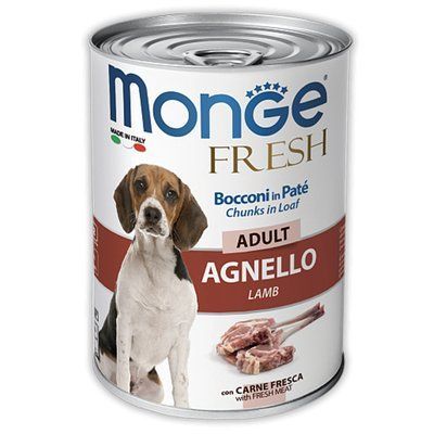 Вологий корм Monge Dog Wet FRESH Консерва для дорослих собак усіх порід з яловичиною та ягням 400 гр 70014571 фото
