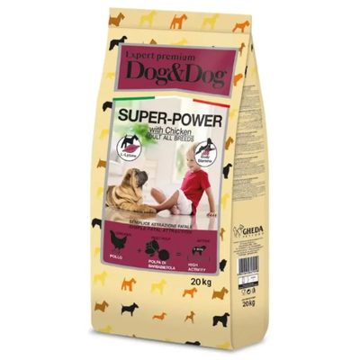 Сухой корм Gheda D&Dog Expert High Premium Superpower для взрослых собак всех пород с курицей 20 кг GDA00578 фото
