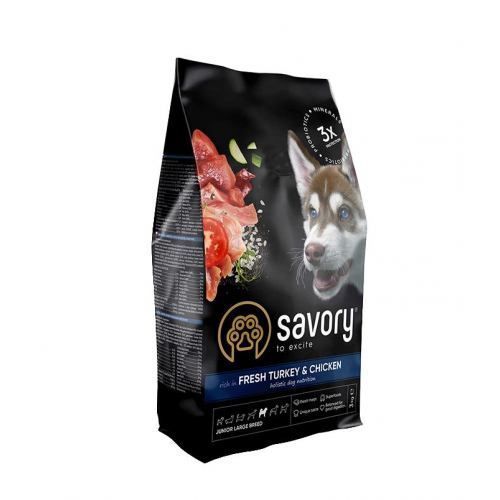 Сухий корм Savory Large для собак великих порід, зі свіжим ягням та індичкою, 12 кг 1111162982 фото