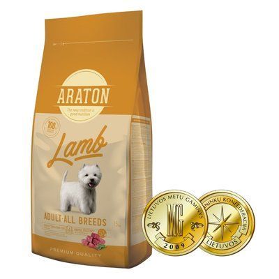 Полноценный сухой корм для взрослых собак с ягнятиной ARATON LAMB Adult All Breeds 15кг ART47467 фото
