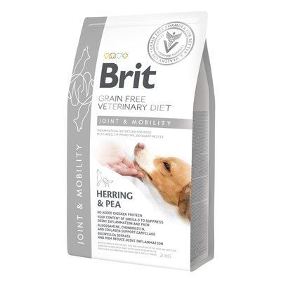 Сухой корм Brit GF VetDiet Dog Mobility для собак, для здоровья суставов, с селедкой, лососем, горохом и гречкой, 2 кг 1111151936 фото